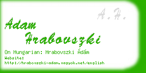 adam hrabovszki business card